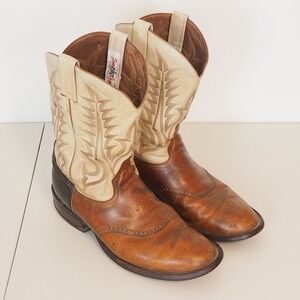 VTG Tony Lama Sunset Renegade Leather Cowboy Boots Mens Size 9 EE Made in USA